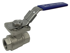 Válvula de bola de acero inoxidable de 2 piezas, 1000psi
