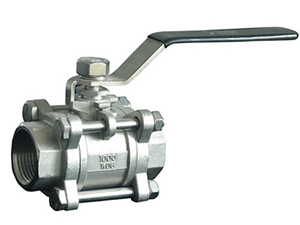 Válvula de bola de acero inoxidable de 3 piezas