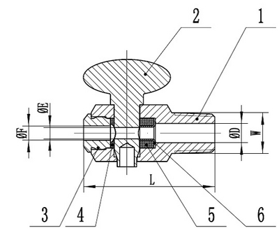 Grifo de drenaje estilo tapón, con cuerpo hexagonal