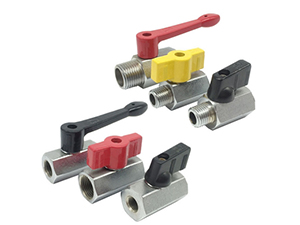 Mini válvula de bola de latón, 600 PSI