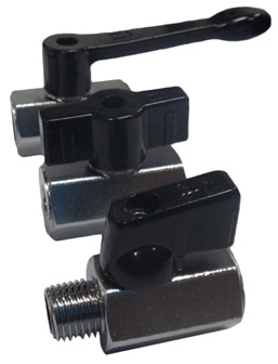 Mini válvula de bola de latón, 600 PSI