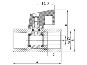 Mini válvula de bola de acero inoxidable NSF