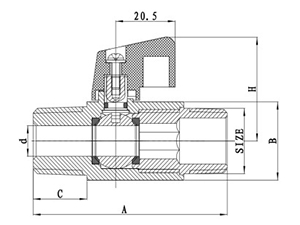 Mini válvula de bola de acero inoxidable NSF