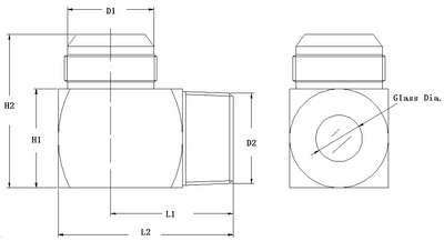 Mirilla de alta presión de 90°, KCSGFE