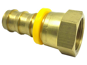 Adaptador de empuje para manguera de latón